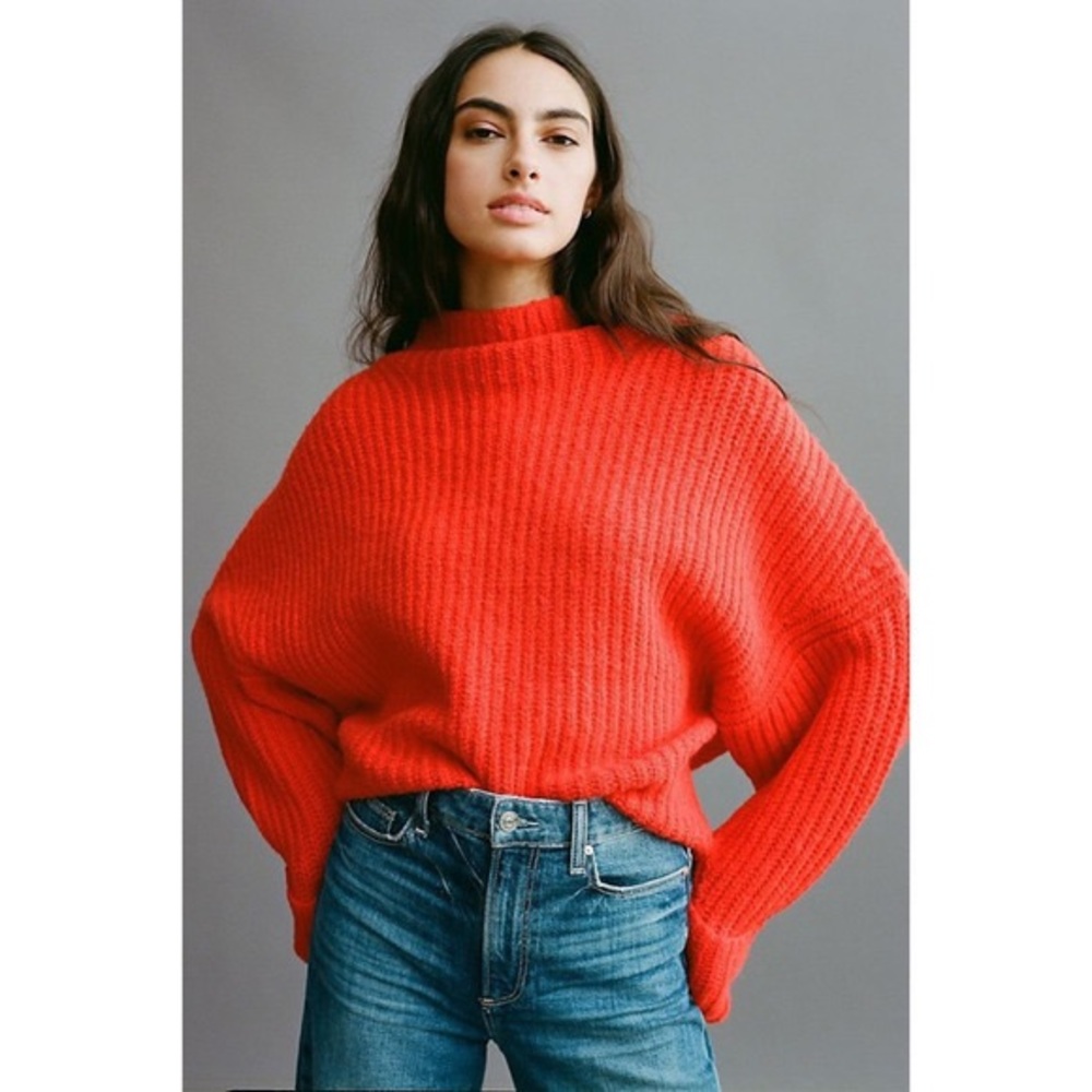 Maeve Athena Pullover Slightly Cropped Oversized Sweater Xsmall